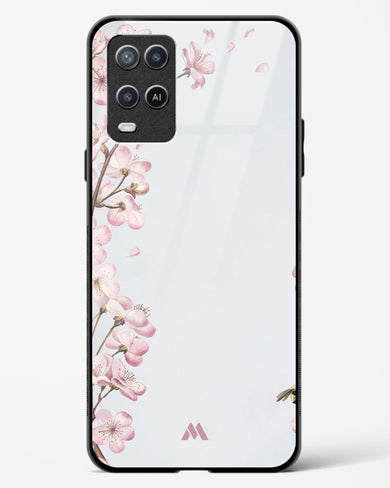 Pastel Flowers on Marble Glass Case Phone Cover (Oppo)