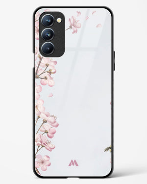 Pastel Flowers on Marble Glass Case Phone Cover (Oppo)