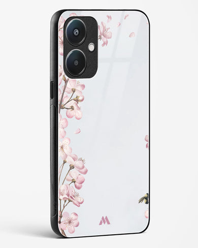 Pastel Flowers on Marble Glass Case Phone Cover (Oppo)