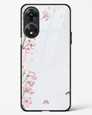 Pastel Flowers on Marble Glass Case Phone Cover (Oppo)