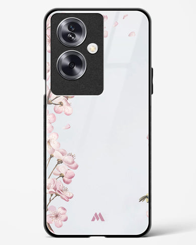 Pastel Flowers on Marble Glass Case Phone Cover (Oppo)