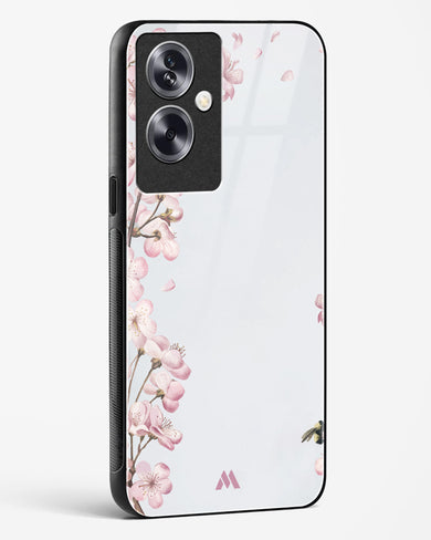 Pastel Flowers on Marble Glass Case Phone Cover (Oppo)