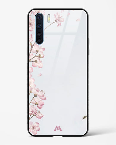 Pastel Flowers on Marble Glass Case Phone Cover (Oppo)