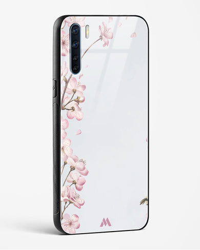 Pastel Flowers on Marble Glass Case Phone Cover (Oppo)