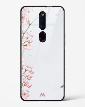 Pastel Flowers on Marble Glass Case Phone Cover (Oppo)