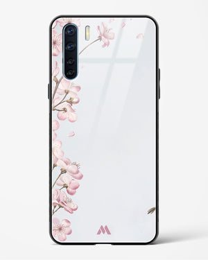 Pastel Flowers on Marble Glass Case Phone Cover (Oppo)