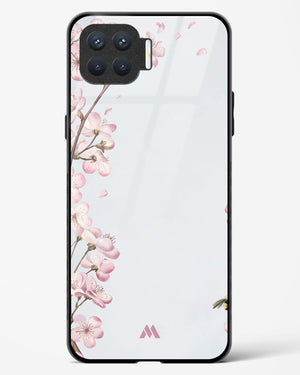 Pastel Flowers on Marble Glass Case Phone Cover (Oppo)