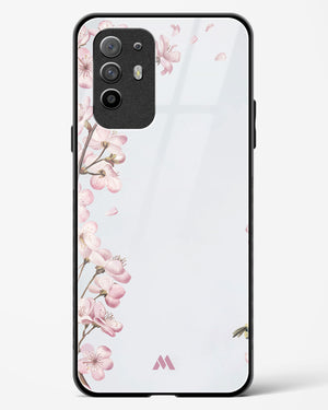 Pastel Flowers on Marble Glass Case Phone Cover (Oppo)