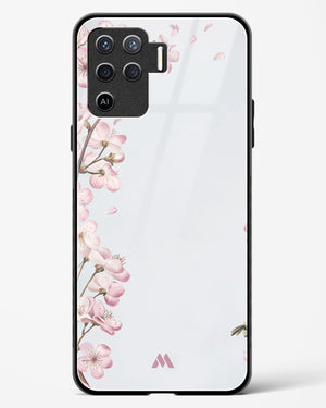 Pastel Flowers on Marble Glass Case Phone Cover (Oppo)