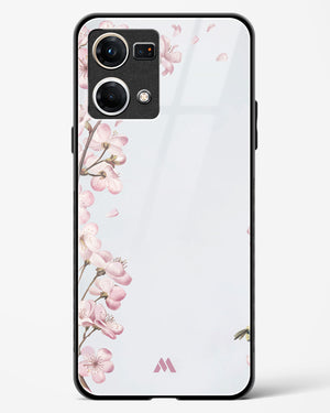 Pastel Flowers on Marble Glass Case Phone Cover (Oppo)