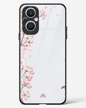 Pastel Flowers on Marble Glass Case Phone Cover (Oppo)