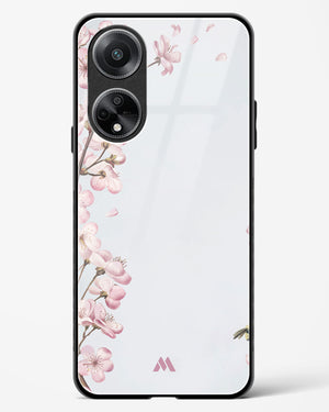 Pastel Flowers on Marble Glass Case Phone Cover (Oppo)