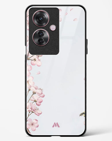 Pastel Flowers on Marble Glass Case Phone Cover (Oppo)