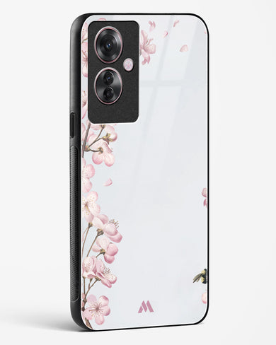 Pastel Flowers on Marble Glass Case Phone Cover (Oppo)