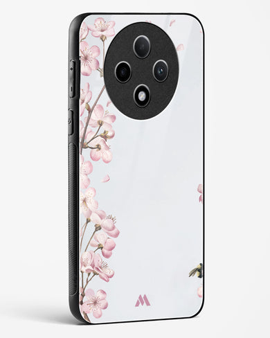 Pastel Flowers on Marble Glass Case Phone Cover (Oppo)