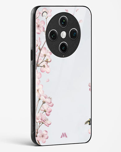 Pastel Flowers on Marble Glass Case Phone Cover (Oppo)
