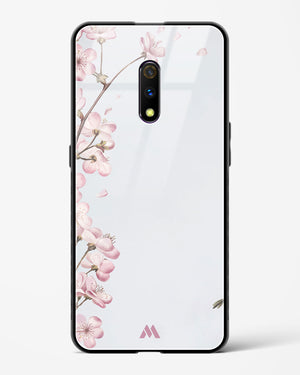 Pastel Flowers on Marble Glass Case Phone Cover-(Oppo)