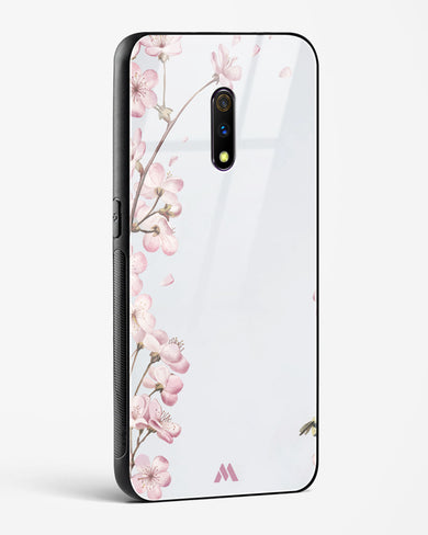 Pastel Flowers on Marble Glass Case Phone Cover (Oppo)