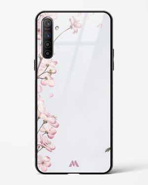 Pastel Flowers on Marble Glass Case Phone Cover (Oppo)