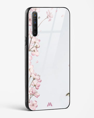 Pastel Flowers on Marble Glass Case Phone Cover (Oppo)