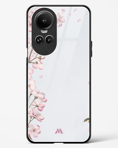 Pastel Flowers on Marble Glass Case Phone Cover (Oppo)