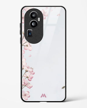 Pastel Flowers on Marble Glass Case Phone Cover (Oppo)