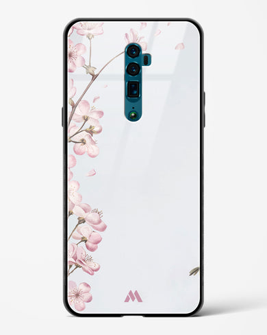 Pastel Flowers on Marble Glass Case Phone Cover (Oppo)