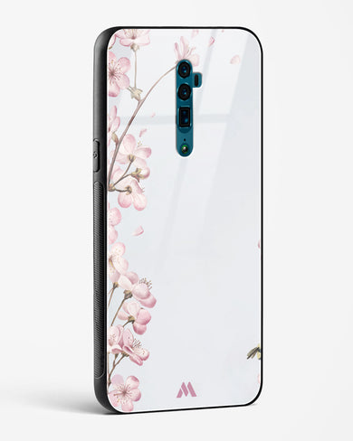 Pastel Flowers on Marble Glass Case Phone Cover (Oppo)