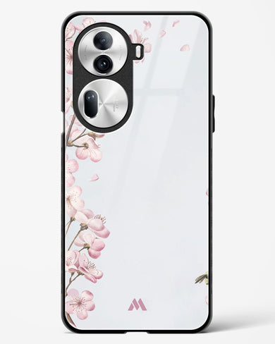 Pastel Flowers on Marble Glass Case Phone Cover (Oppo)