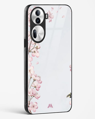 Pastel Flowers on Marble Glass Case Phone Cover (Oppo)