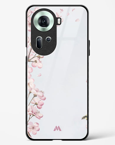 Pastel Flowers on Marble Glass Case Phone Cover (Oppo)