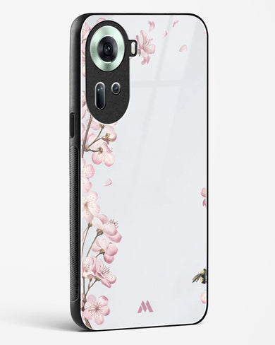 Pastel Flowers on Marble Glass Case Phone Cover (Oppo)