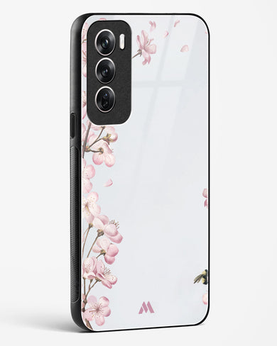 Pastel Flowers on Marble Glass Case Phone Cover (Oppo)