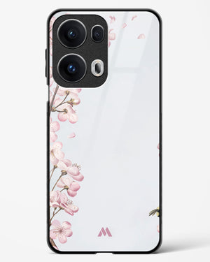 Pastel Flowers on Marble Glass Case Phone Cover (Oppo)
