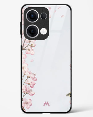 Pastel Flowers on Marble Glass Case Phone Cover (Oppo)