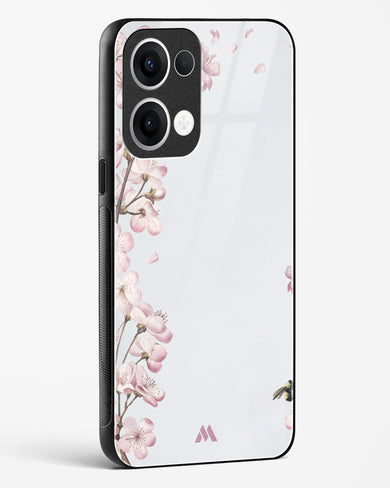 Pastel Flowers on Marble Glass Case Phone Cover (Oppo)