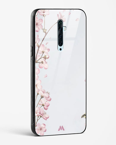 Pastel Flowers on Marble Glass Case Phone Cover (Oppo)