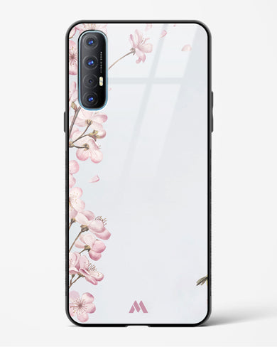 Pastel Flowers on Marble Glass Case Phone Cover (Oppo)