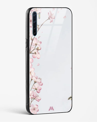 Pastel Flowers on Marble Glass Case Phone Cover (Oppo)