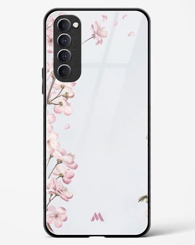 Pastel Flowers on Marble Glass Case Phone Cover (Oppo)