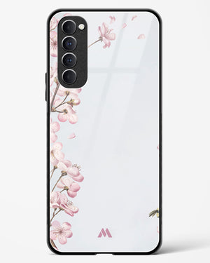 Pastel Flowers on Marble Glass Case Phone Cover (Oppo)