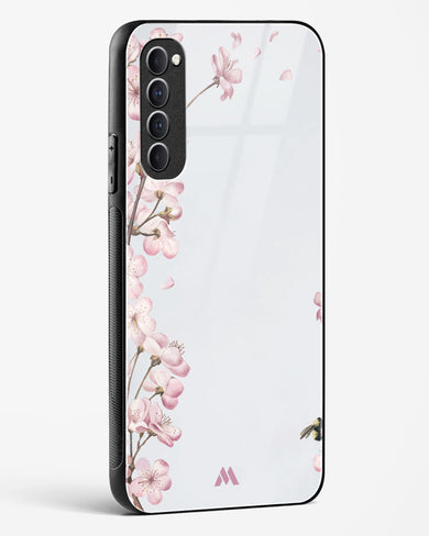 Pastel Flowers on Marble Glass Case Phone Cover (Oppo)