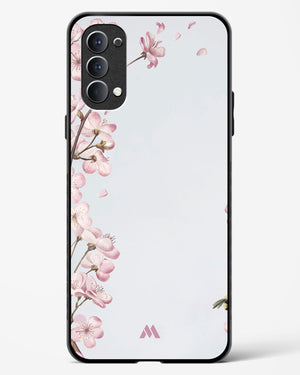 Pastel Flowers on Marble Glass Case Phone Cover (Oppo)