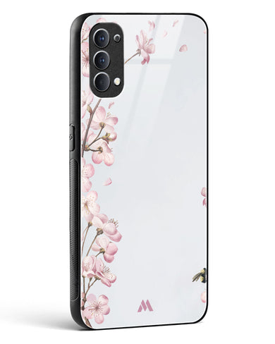 Pastel Flowers on Marble Glass Case Phone Cover (Oppo)