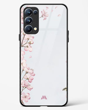 Pastel Flowers on Marble Glass Case Phone Cover (Oppo)