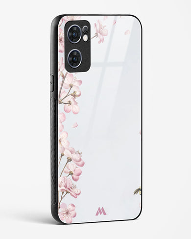 Pastel Flowers on Marble Glass Case Phone Cover (Oppo)