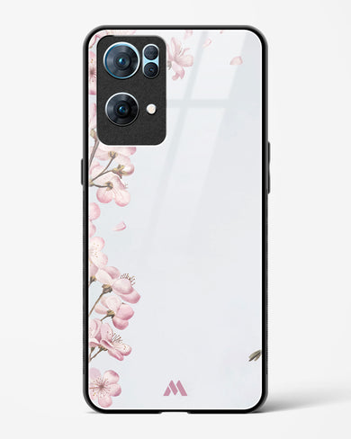 Pastel Flowers on Marble Glass Case Phone Cover (Oppo)