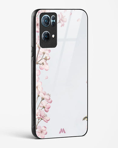 Pastel Flowers on Marble Glass Case Phone Cover (Oppo)
