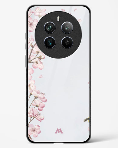 Pastel Flowers on Marble Glass Case Phone Cover (Realme)