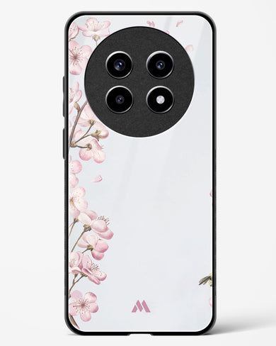 Pastel Flowers on Marble Glass Case Phone Cover (Realme)